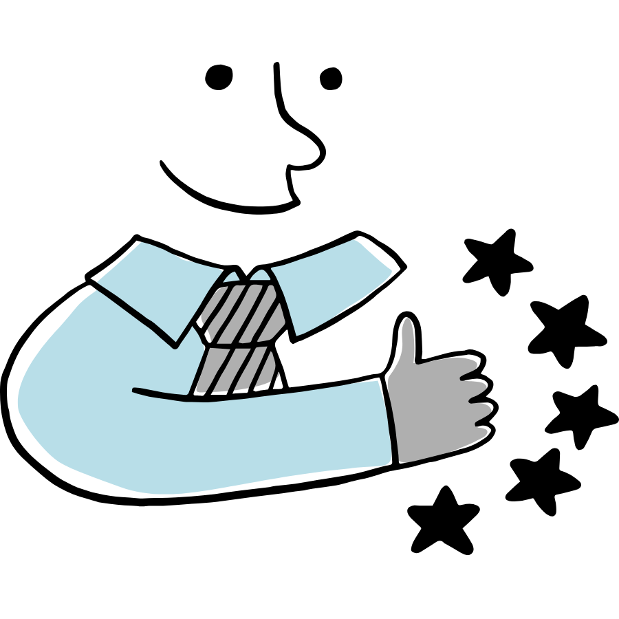 Sağ elinin karşısında beş yıldız dizili bir kişinin çizimi